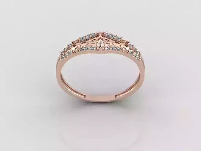 Women Ring Fancy Rings With Stone STL 3DM Render Printable