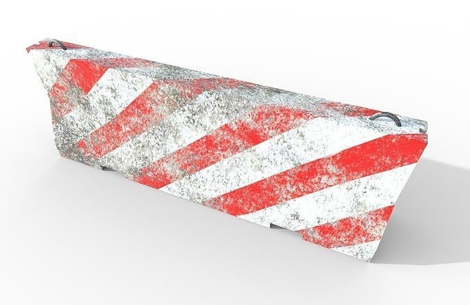 Barier barricade Low-poly 3D model 3
