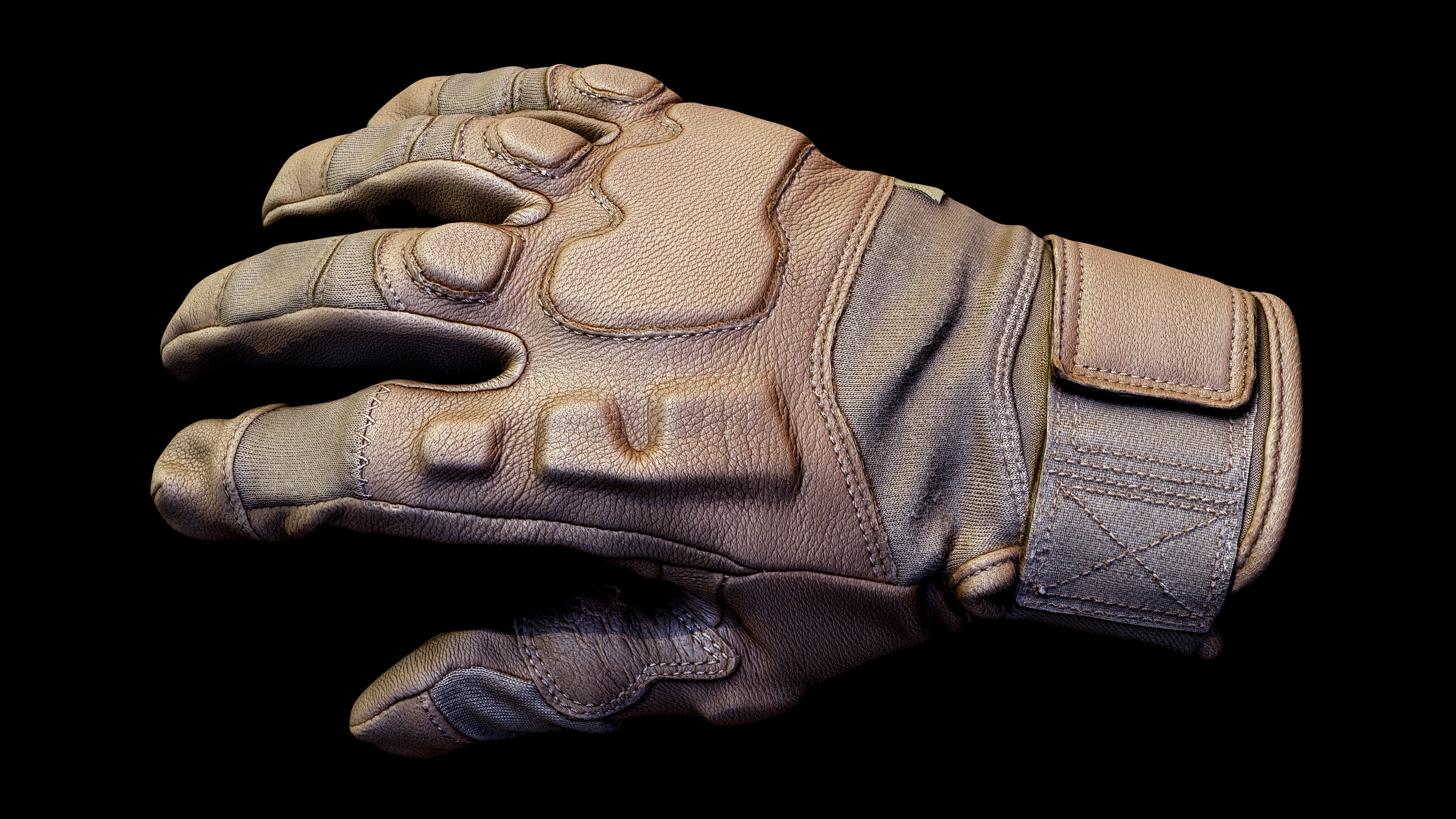Tactical Gloves 014 Low-poly 3D model_8