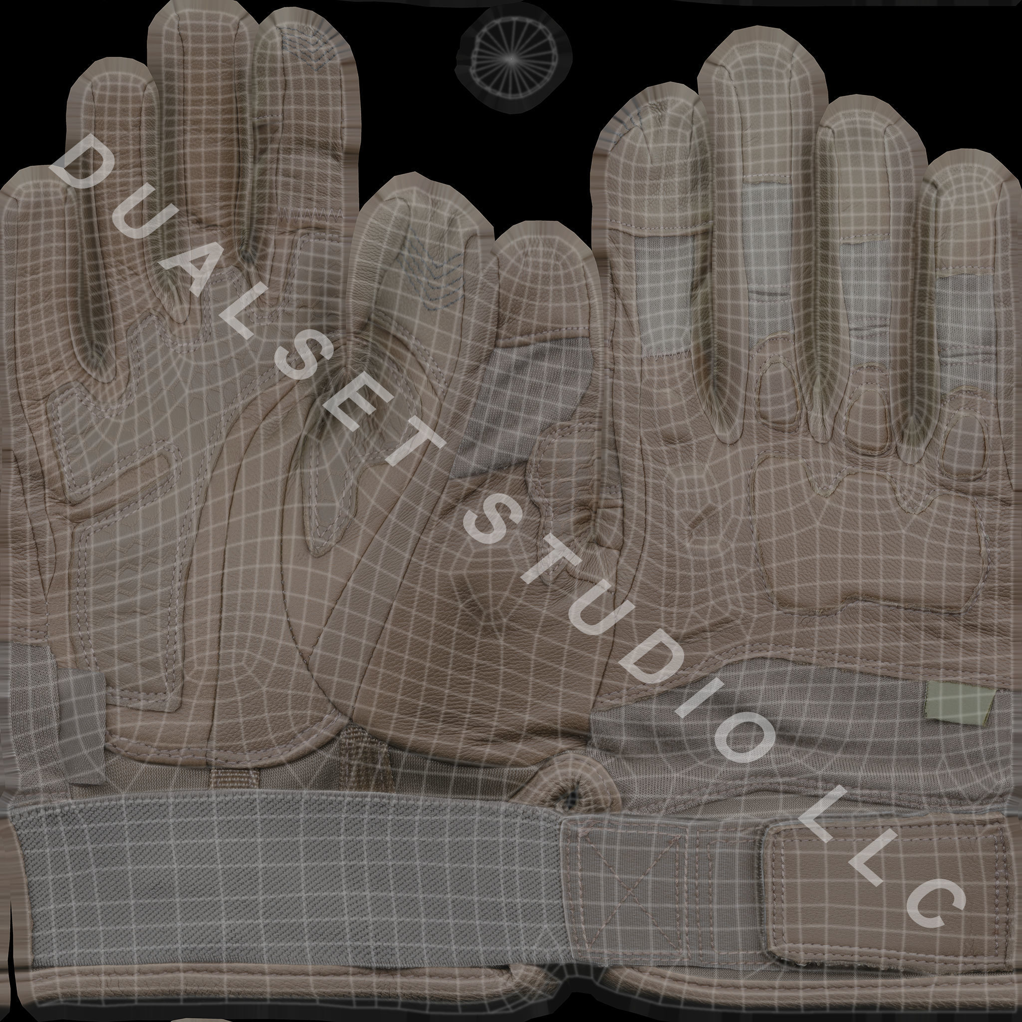 Tactical Gloves 014 Low-poly 3D model_18