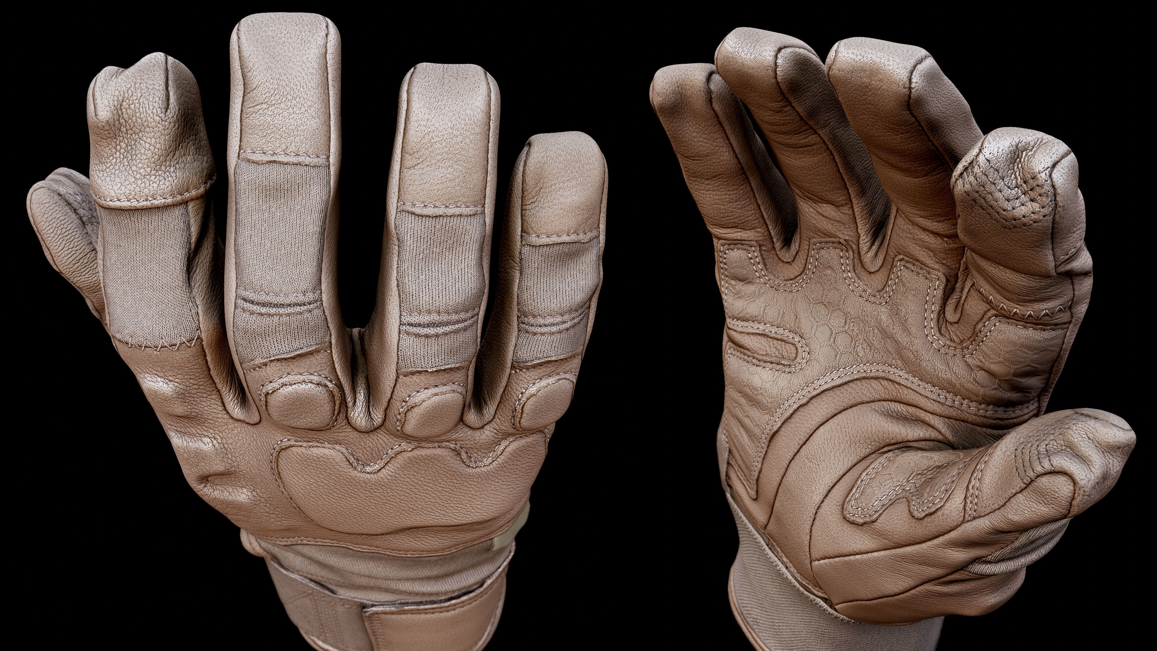 Tactical Gloves 014 Low-poly 3D model_5