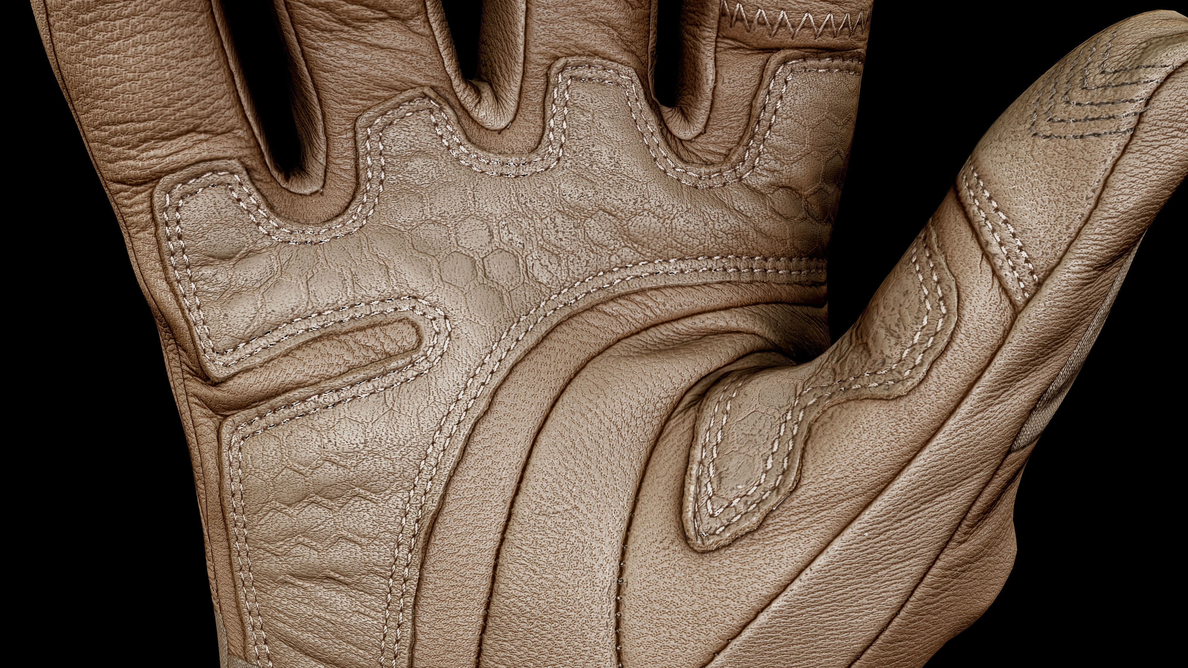 Tactical Gloves 014 Low-poly 3D model_7