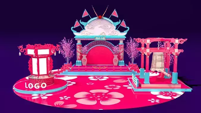 New Year decoration  Chinese New Year 3D model