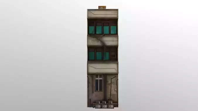Cyberpunk Building 1 3D model