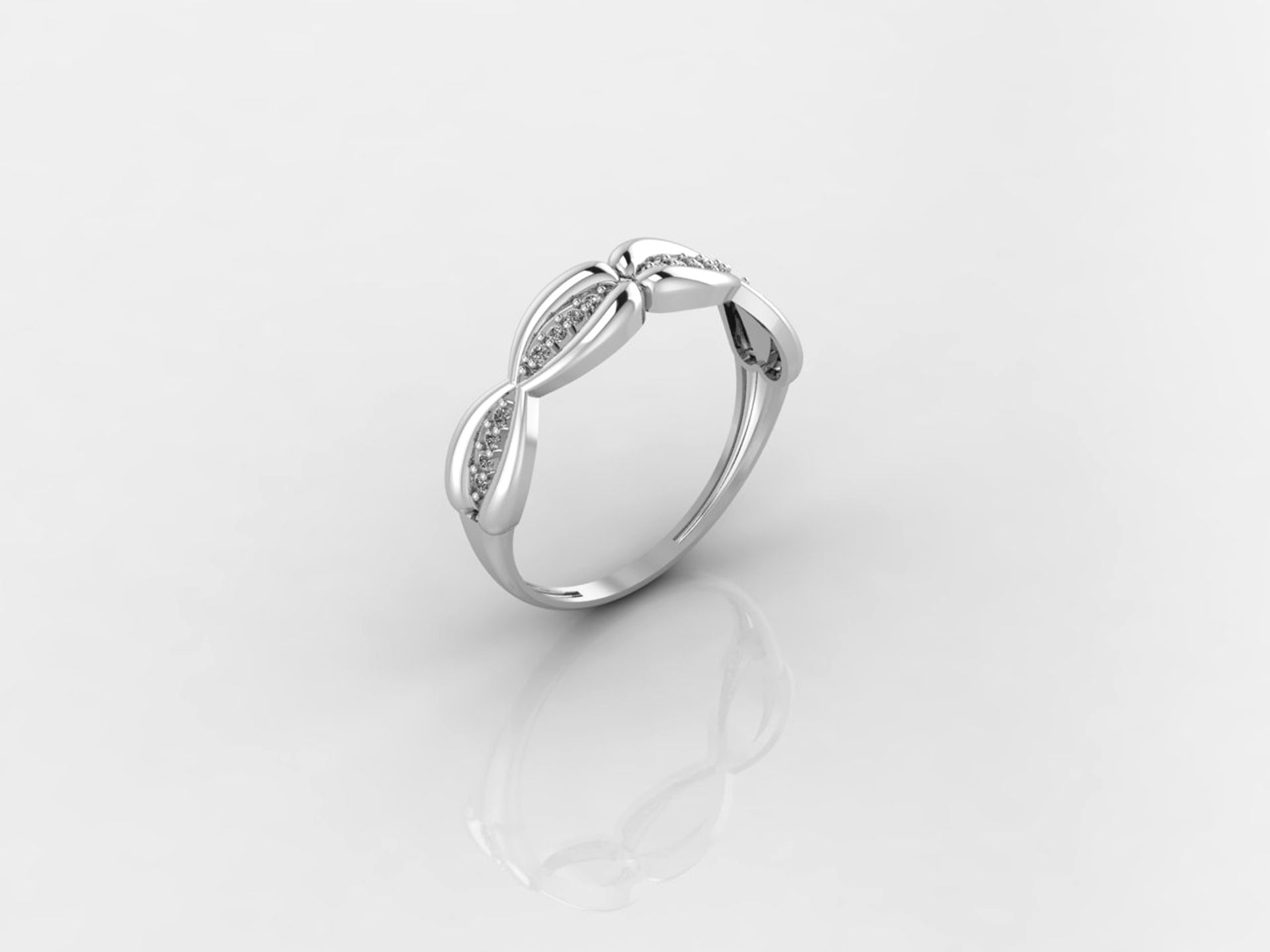 Women Ring Fancy Rings With Stone STL 3DM Render Printable 3D print model_4