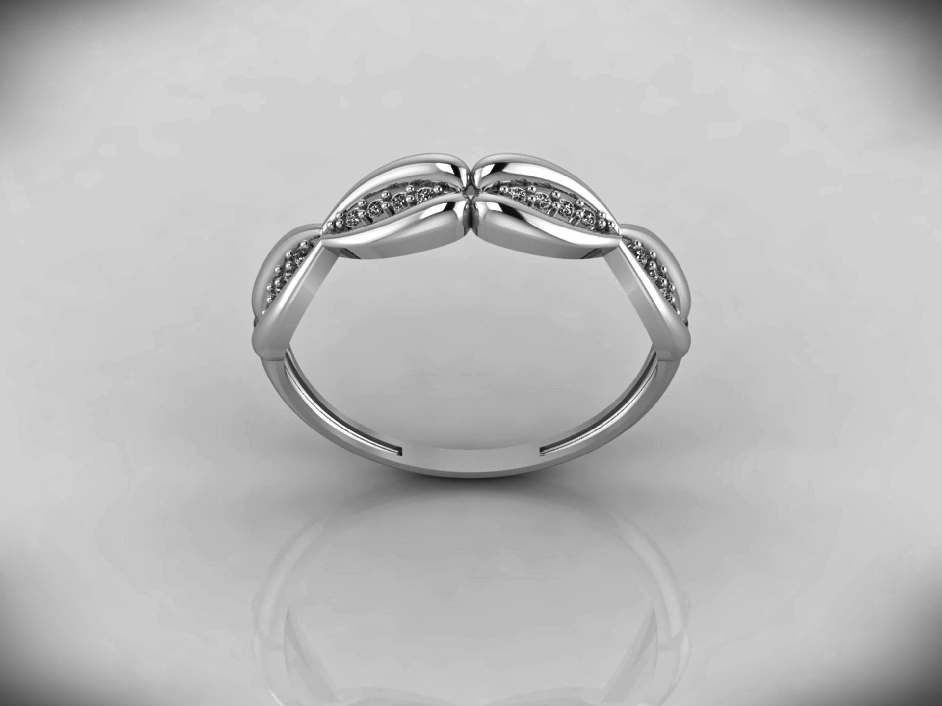 Women Ring Fancy Rings With Stone STL 3DM Render Printable 3D print model_5