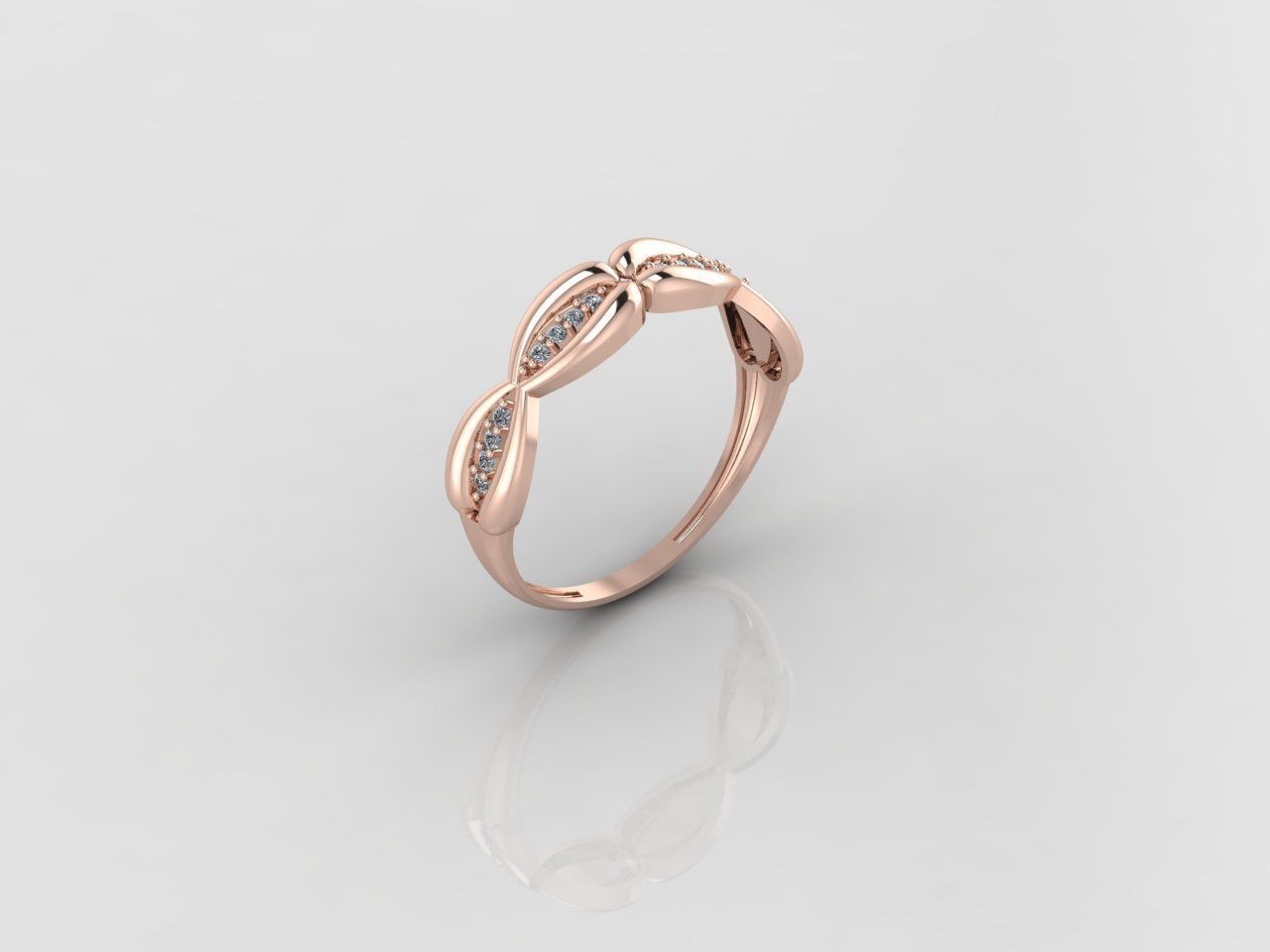 Women Ring Fancy Rings With Stone STL 3DM Render Printable 3D print model_1
