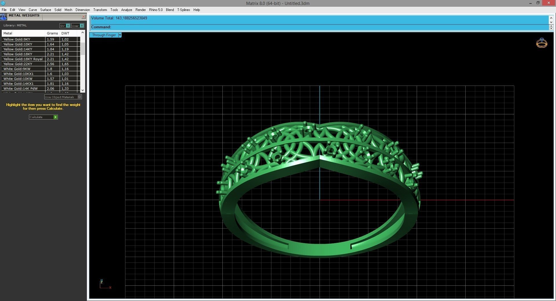 Women Ring Fancy Rings With Stone STL 3DM Render Printable 3D print model_5