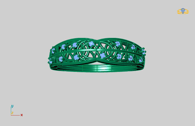 Women Ring Fancy Rings With Stone STL 3DM Render Printable 3D print model_2