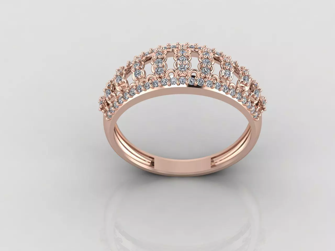 Women Ring Fancy Rings With Stone STL 3DM Render Printable 3D print model_0