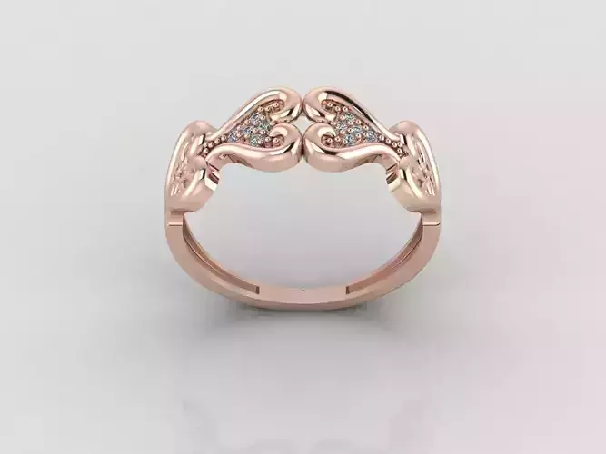 Women Ring Fancy Rings With Stone STL 3DM Render Printable 3D print model