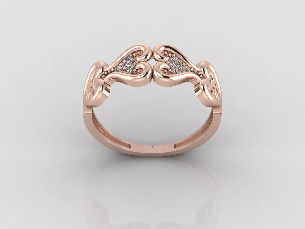 Women Ring Fancy Rings With Stone STL 3DM Render Printable 3D print model_0
