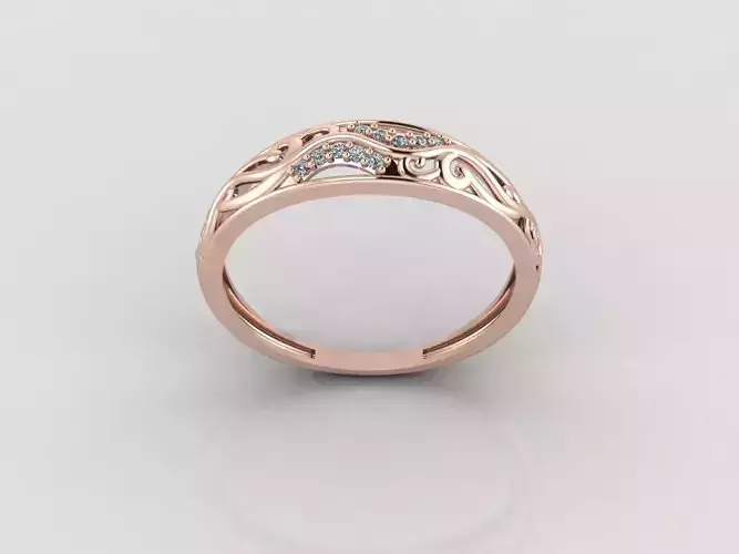 Women Ring Fancy Rings With Stone STL 3DM Render Printable 3D print model