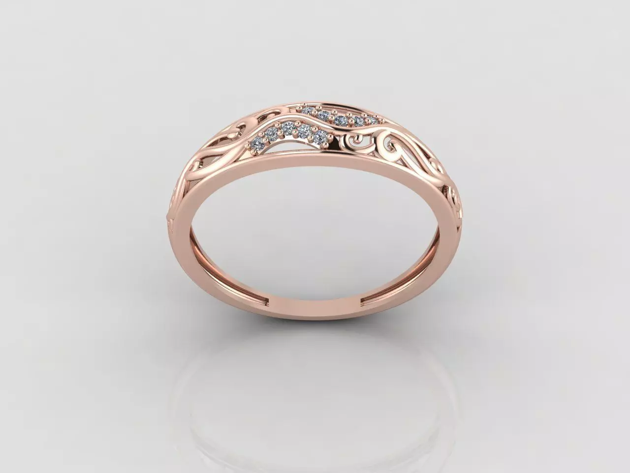 Women Ring Fancy Rings With Stone STL 3DM Render Printable 3D print model_0