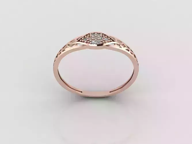 Women Ring Fancy Rings With Stone STL 3DM Render Printable