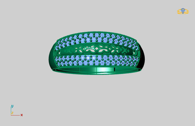 Women Ring Fancy Rings With Stone STL 3DM Render Printable 3D print model_2