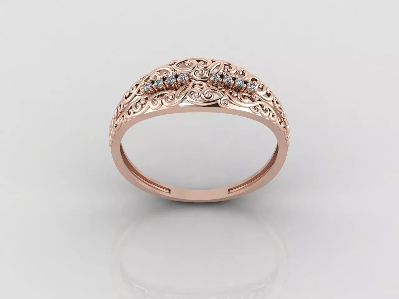 Women Ring Fancy Rings With Stone STL 3DM Render Printable 3D print model