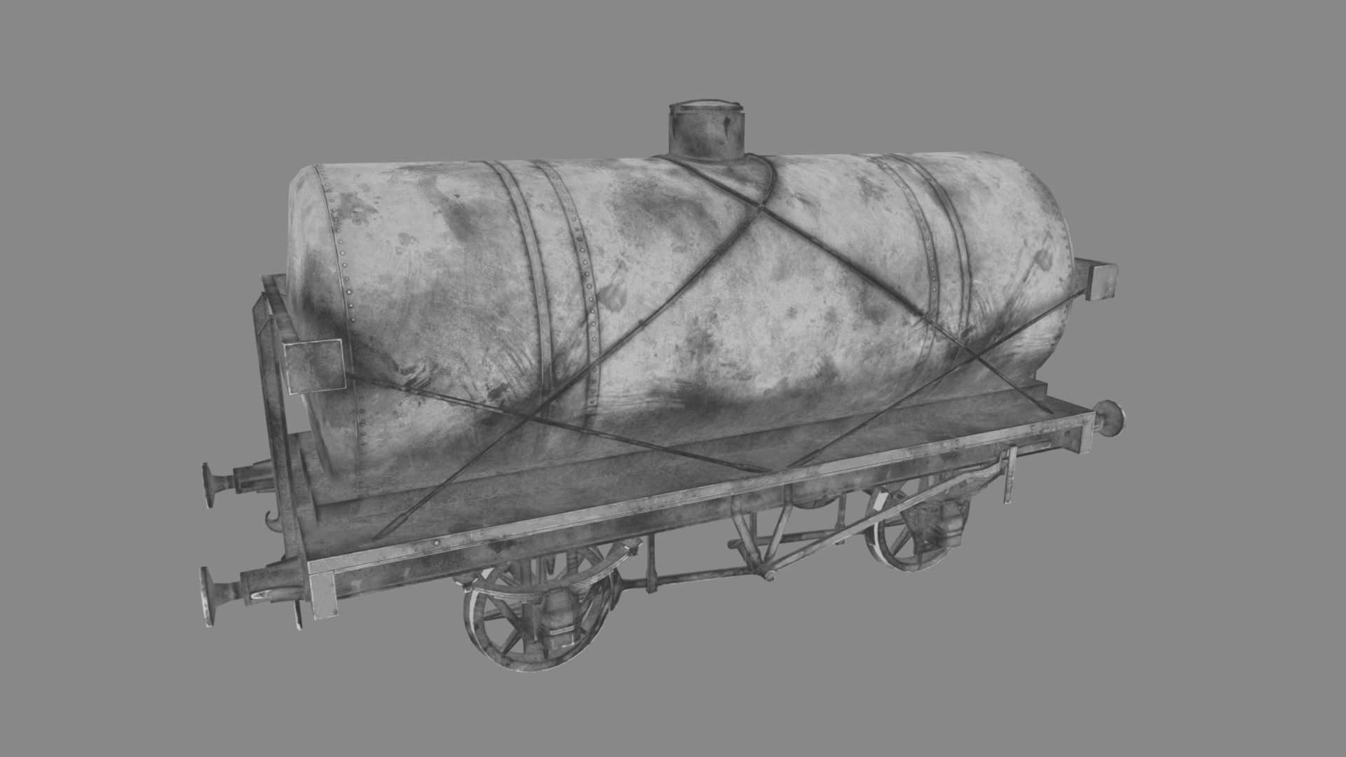 Rail tanker Low-poly 3D model_13