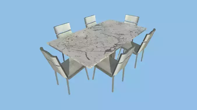 White Marble Dinning Table - Furniture Interior Design