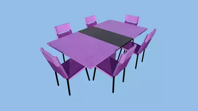 Pink Dinning Table - Furniture Interior Design