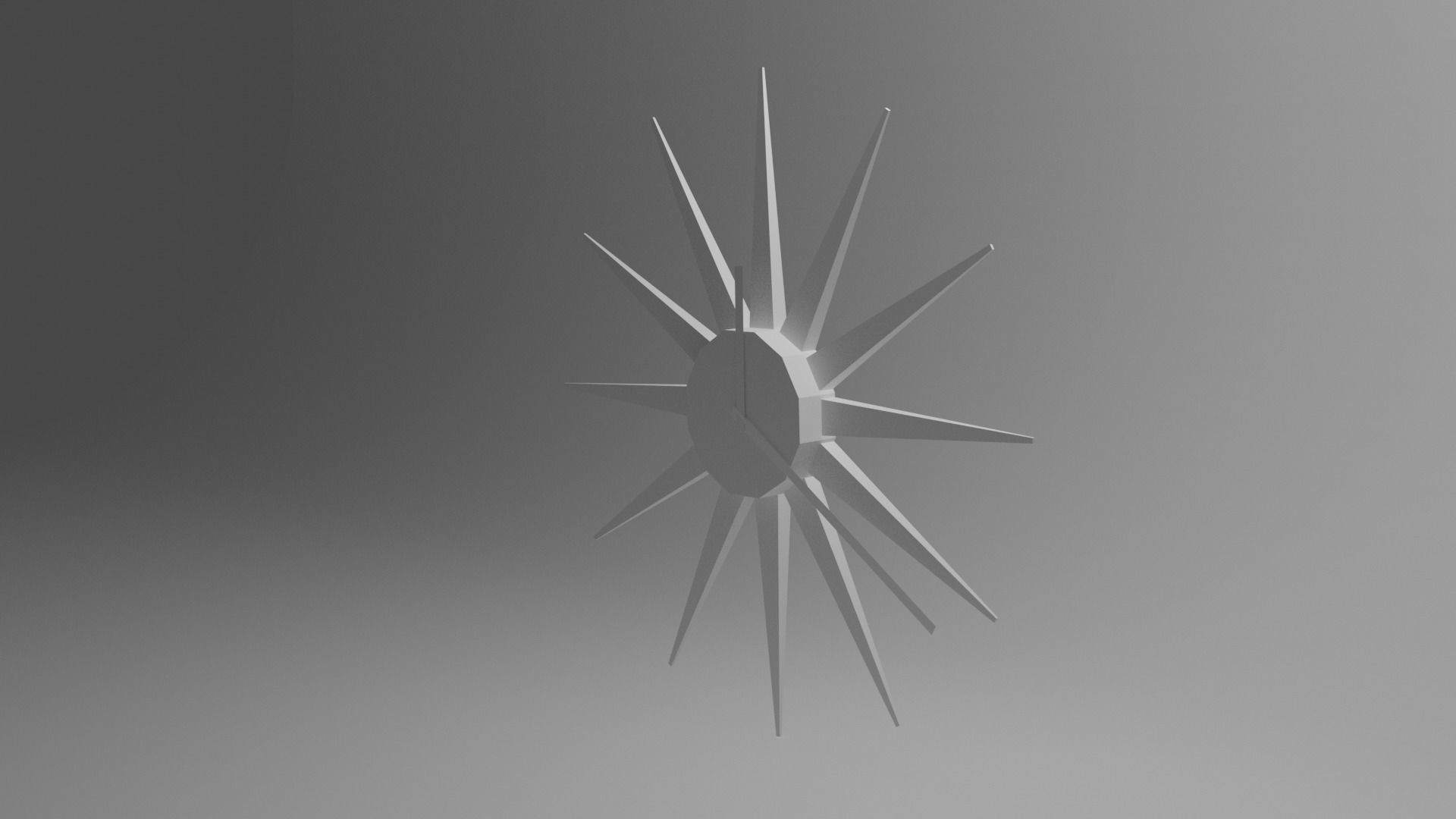 3D Modern Wall Clock Low-poly 3D model_4