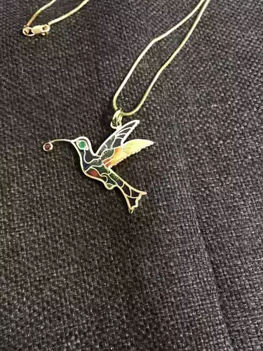  Pendant Hummingbird under enamel