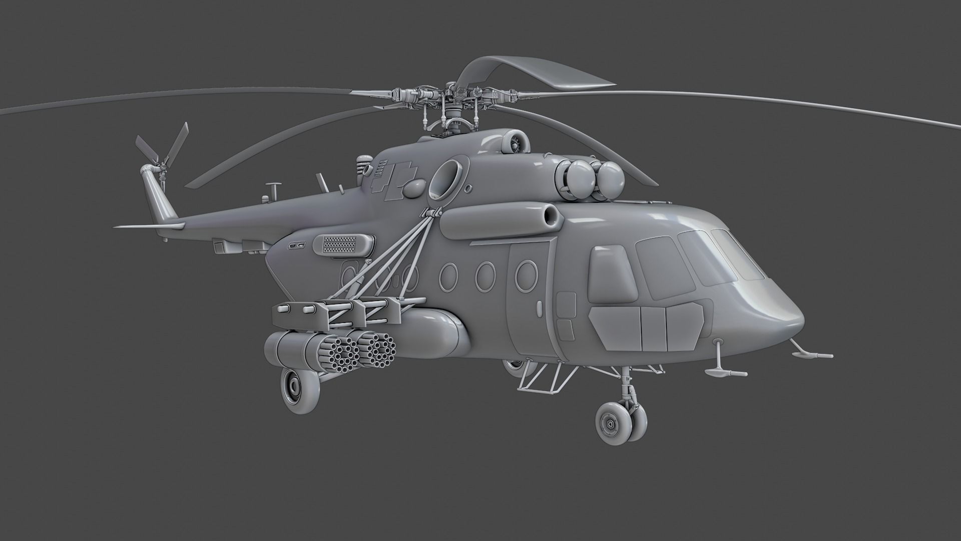 Helicopter Mi-8 AMTSH 3D model_10