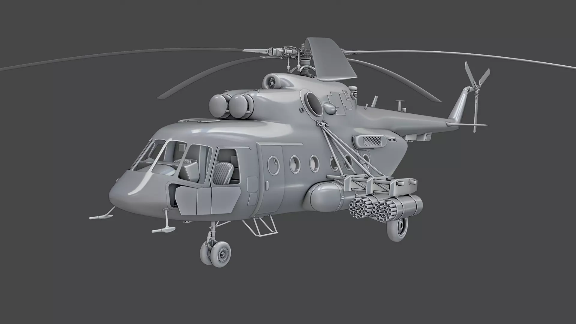 Helicopter Mi-8 AMTSH 3D model_0