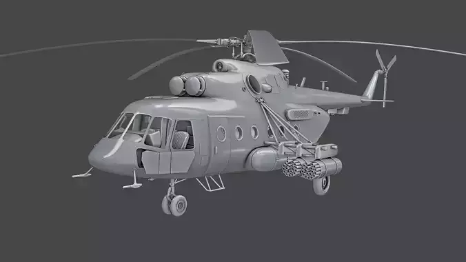 Helicopter Mi-8 AMTSH 3D model