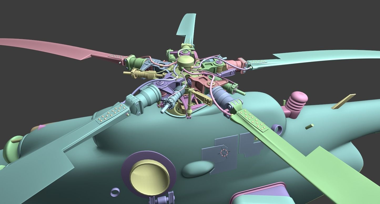 Helicopter Mi-8 AMTSH 3D model_39