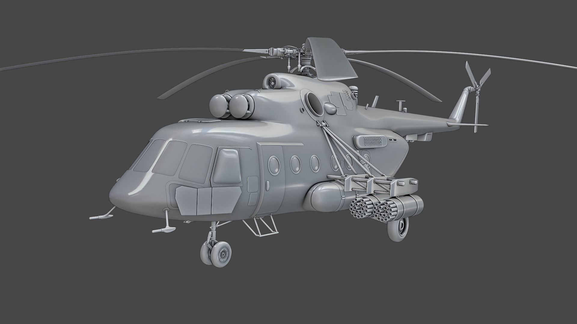 Helicopter Mi-8 AMTSH 3D model_1