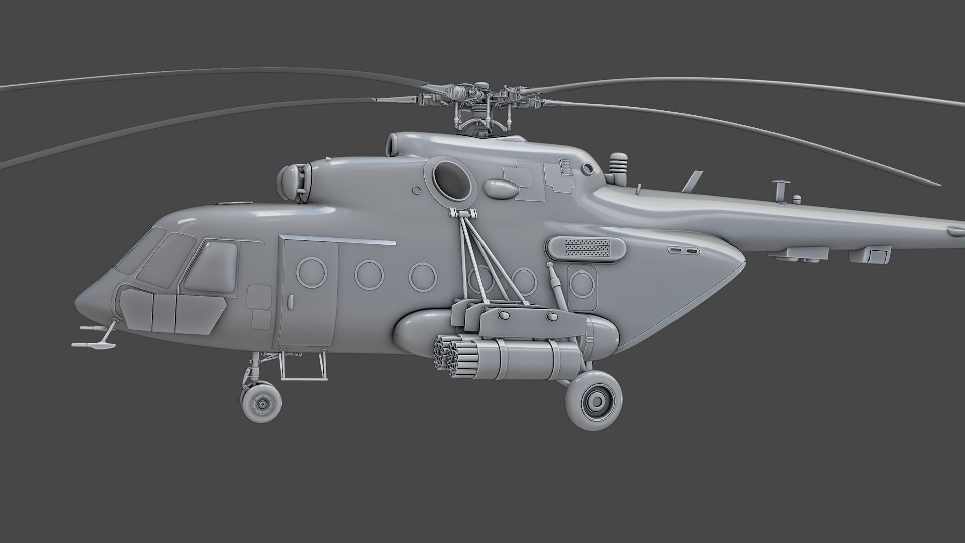 Helicopter Mi-8 AMTSH 3D model_2