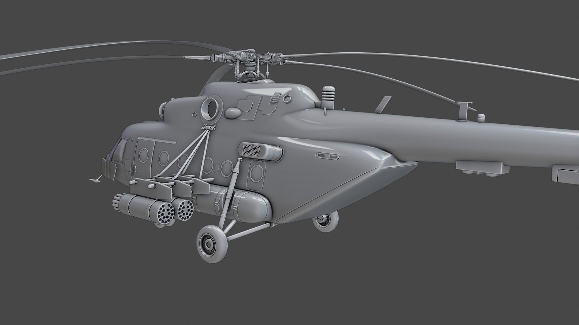 Helicopter Mi-8 AMTSH 3D model_4