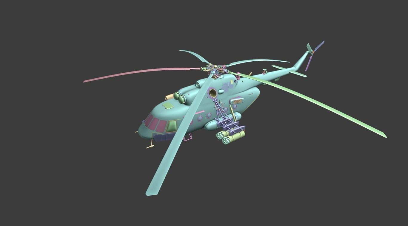 Helicopter Mi-8 AMTSH 3D model_42