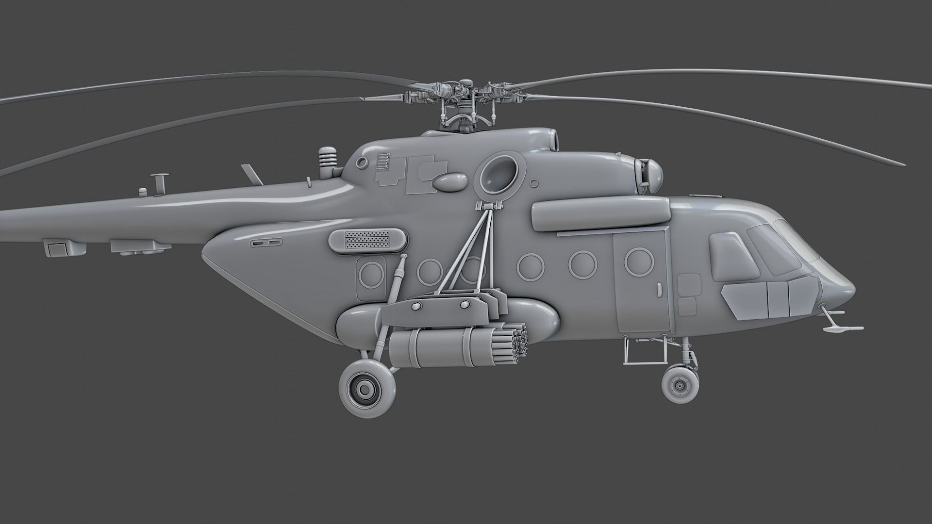 Helicopter Mi-8 AMTSH 3D model_9