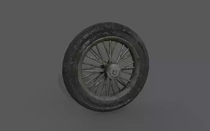 Old used rusted wheel No 1