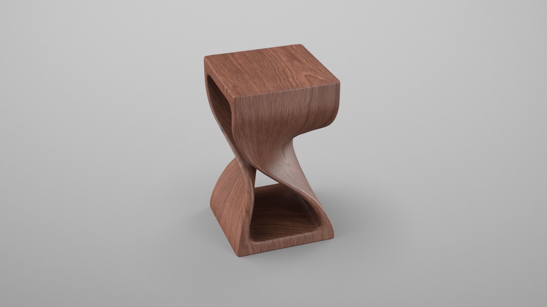 Pelley End Table walnut finish Low-poly 3D model_3