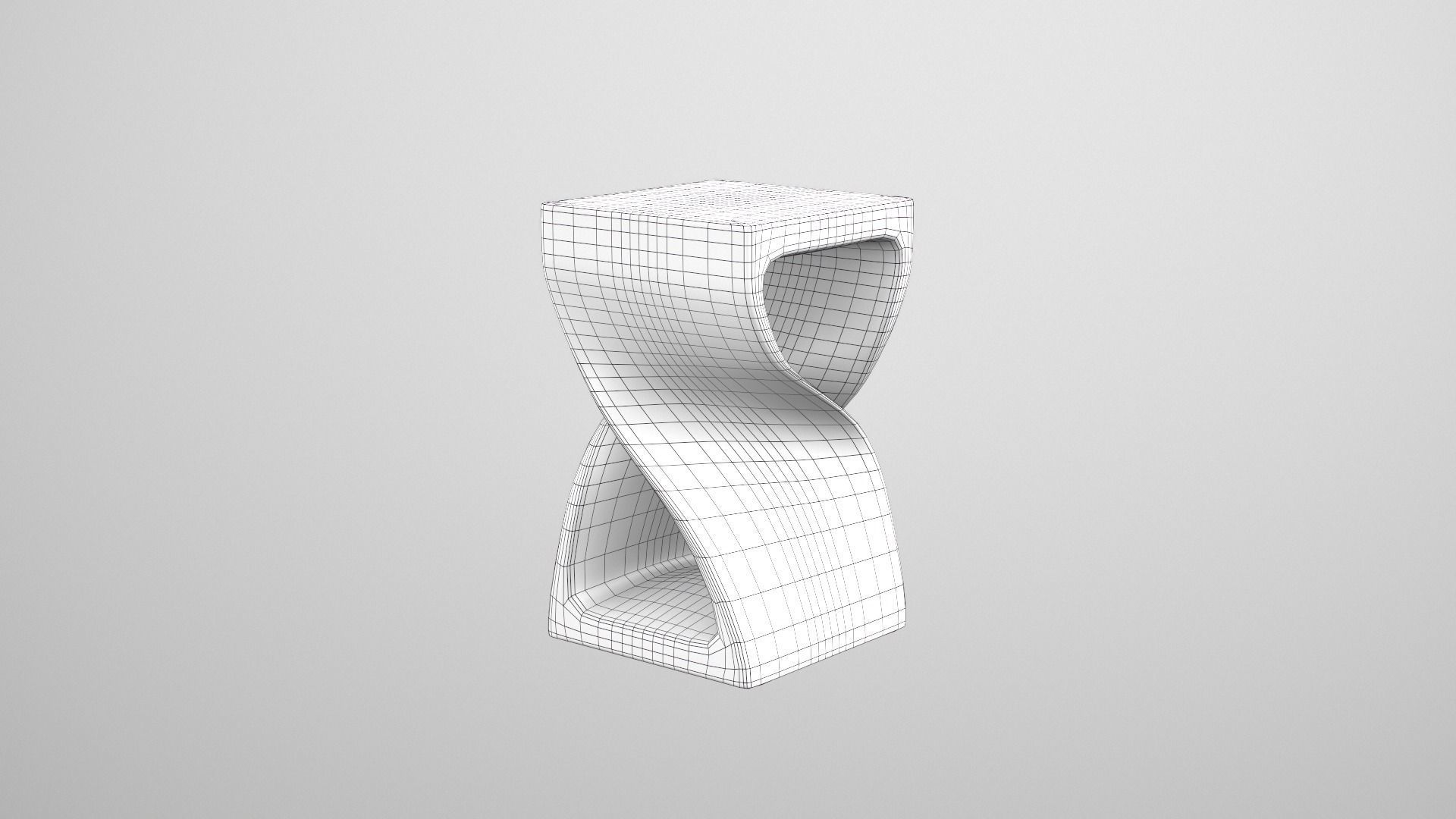 Pelley End Table walnut finish Low-poly 3D model_7