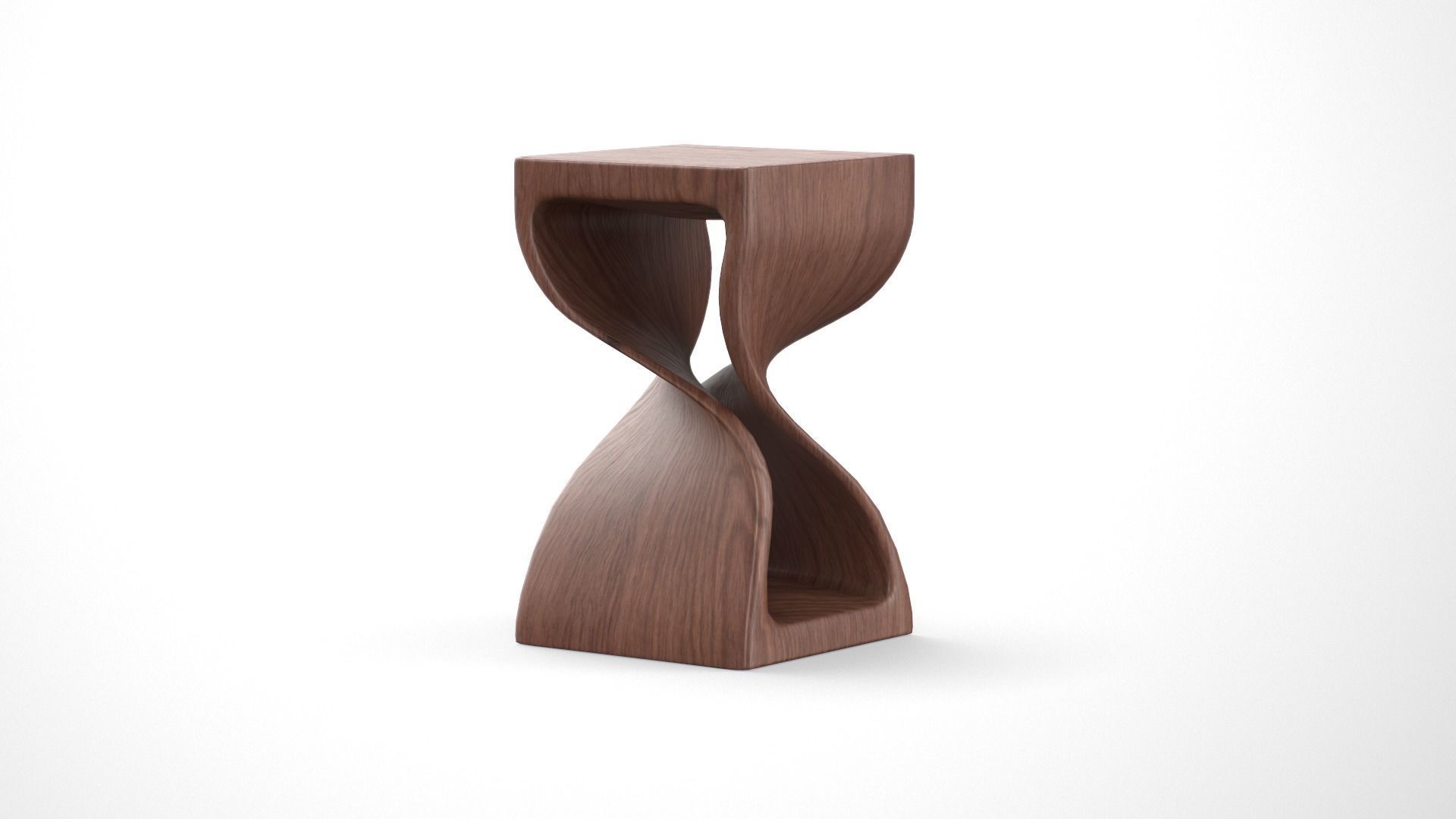 Pelley End Table walnut finish Low-poly 3D model_2