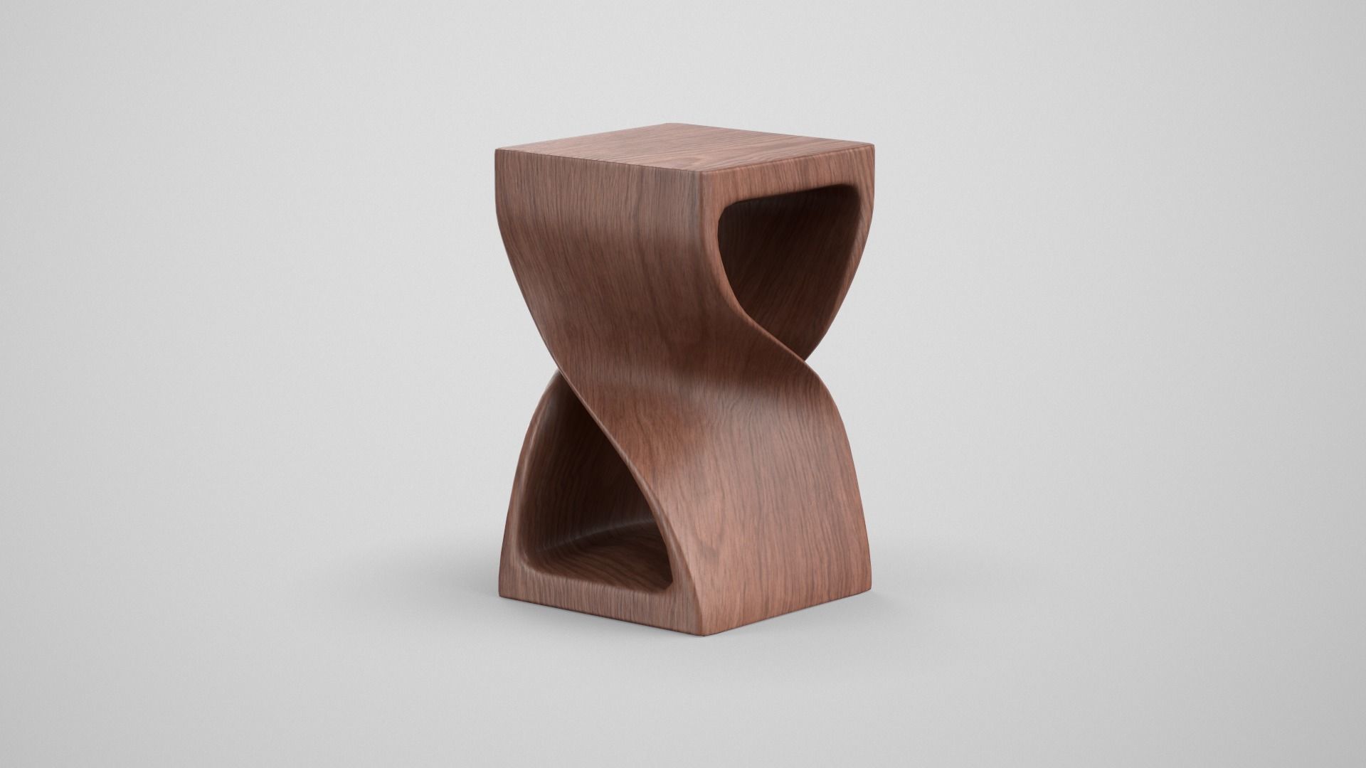 Pelley End Table walnut finish Low-poly 3D model_1