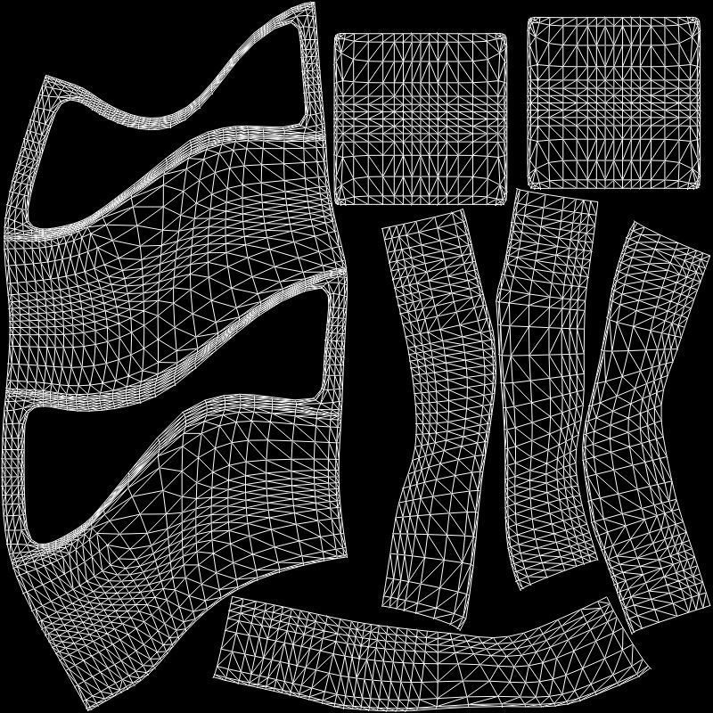 Pelley End Table walnut finish Low-poly 3D model_6