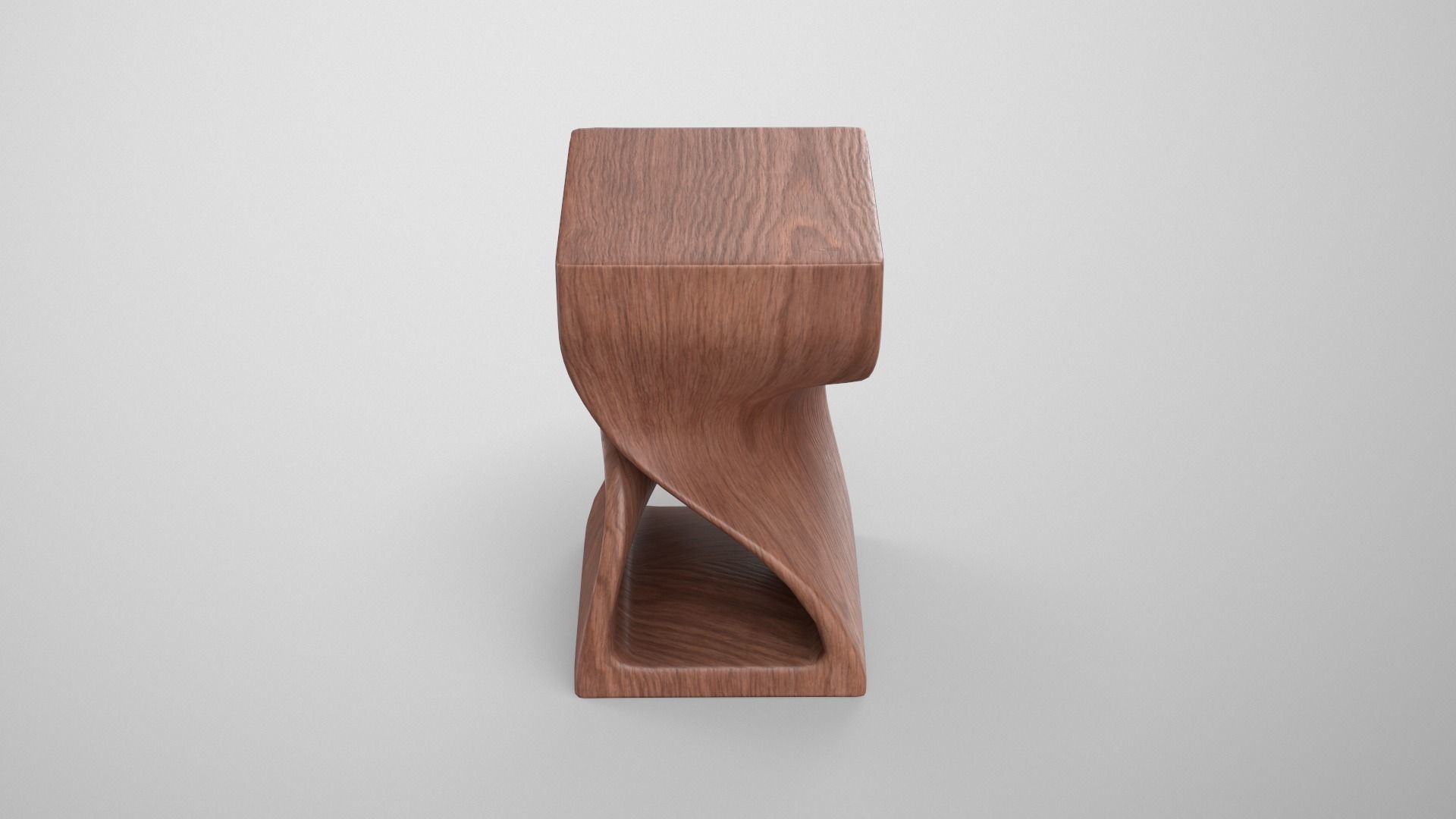 Pelley End Table walnut finish Low-poly 3D model_5