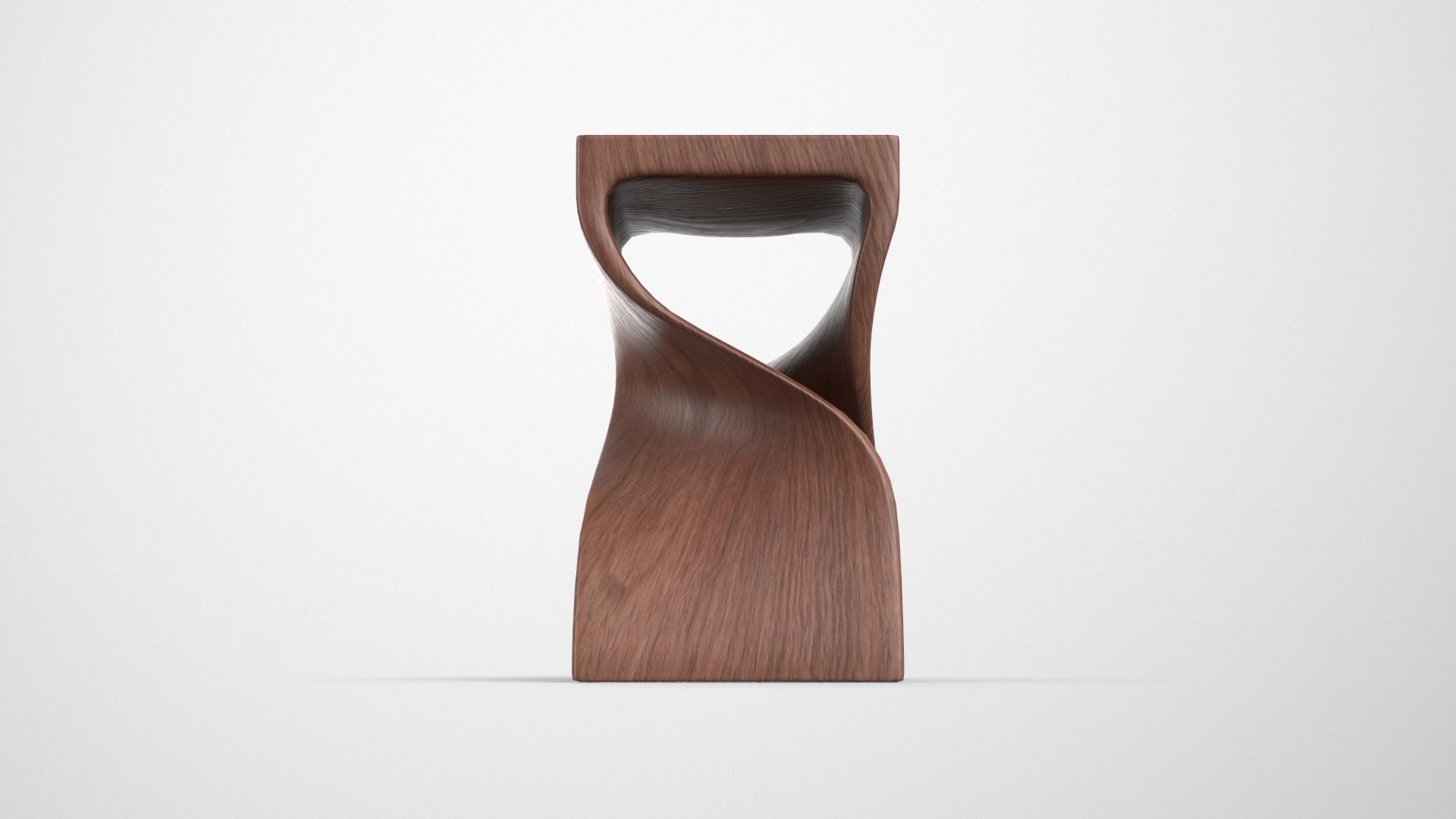 Pelley End Table walnut finish Low-poly 3D model_4