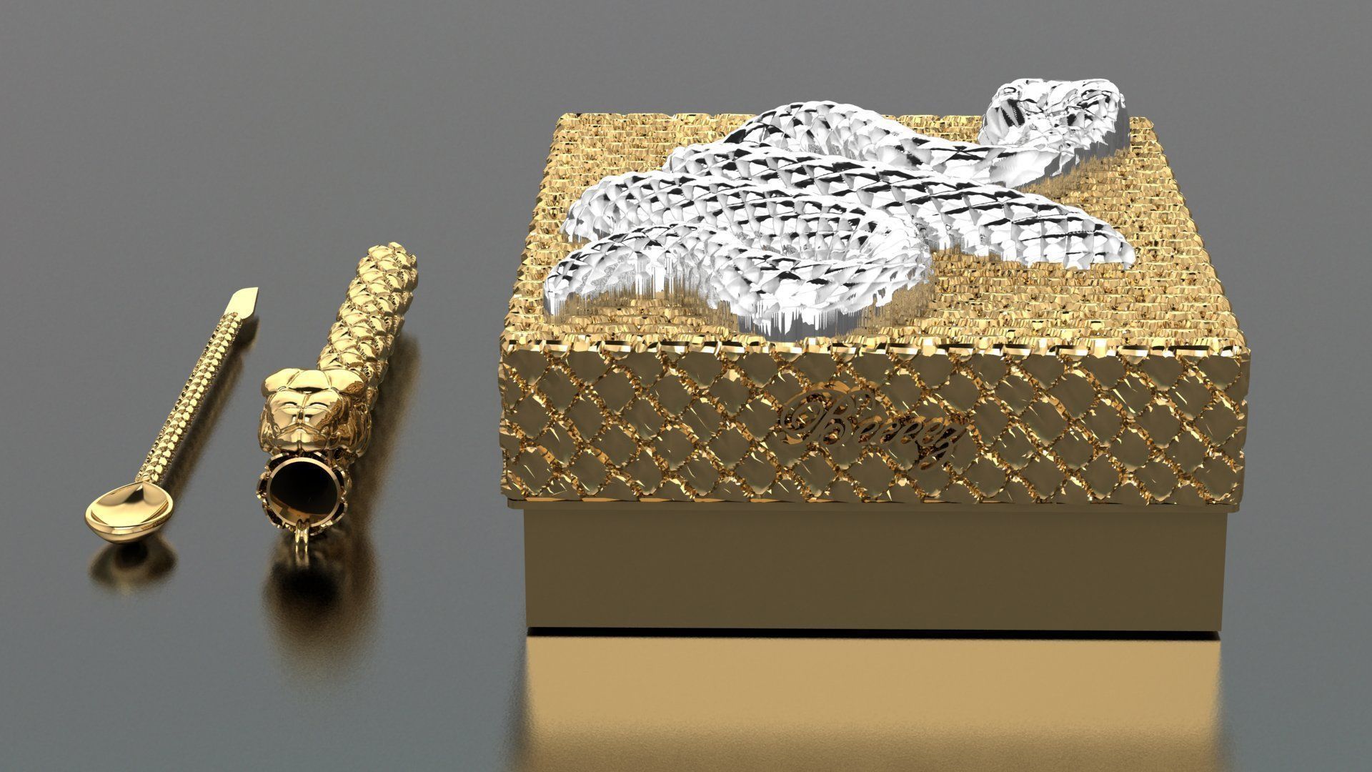cocaine box-original design 3D print model_5