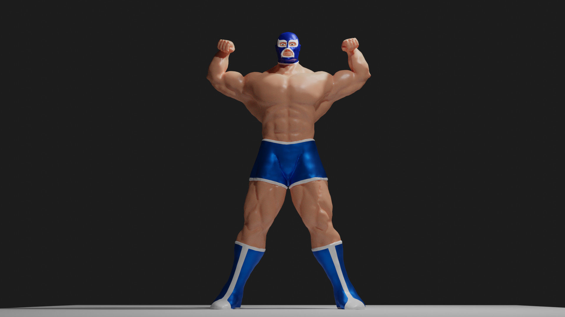 Masked Fighter - Lucha Libre 3D print model_31