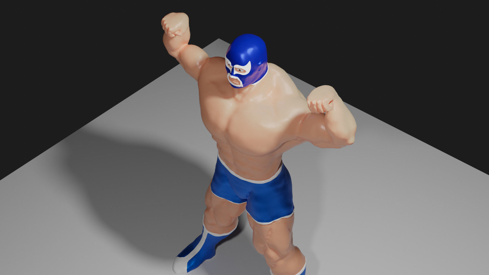 Masked Fighter - Lucha Libre 3D print model_32
