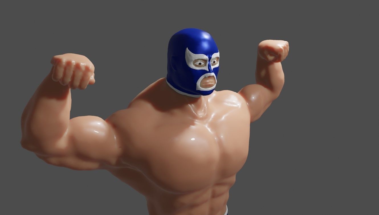 Masked Fighter - Lucha Libre 3D print model_1