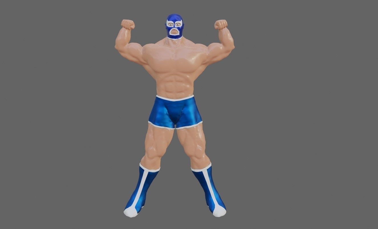 Masked Fighter - Lucha Libre 3D print model_9
