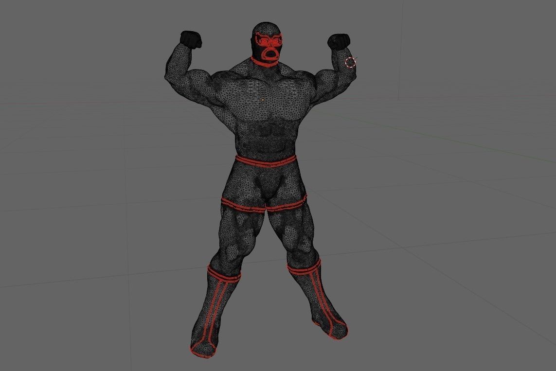 Masked Fighter - Lucha Libre 3D print model_7