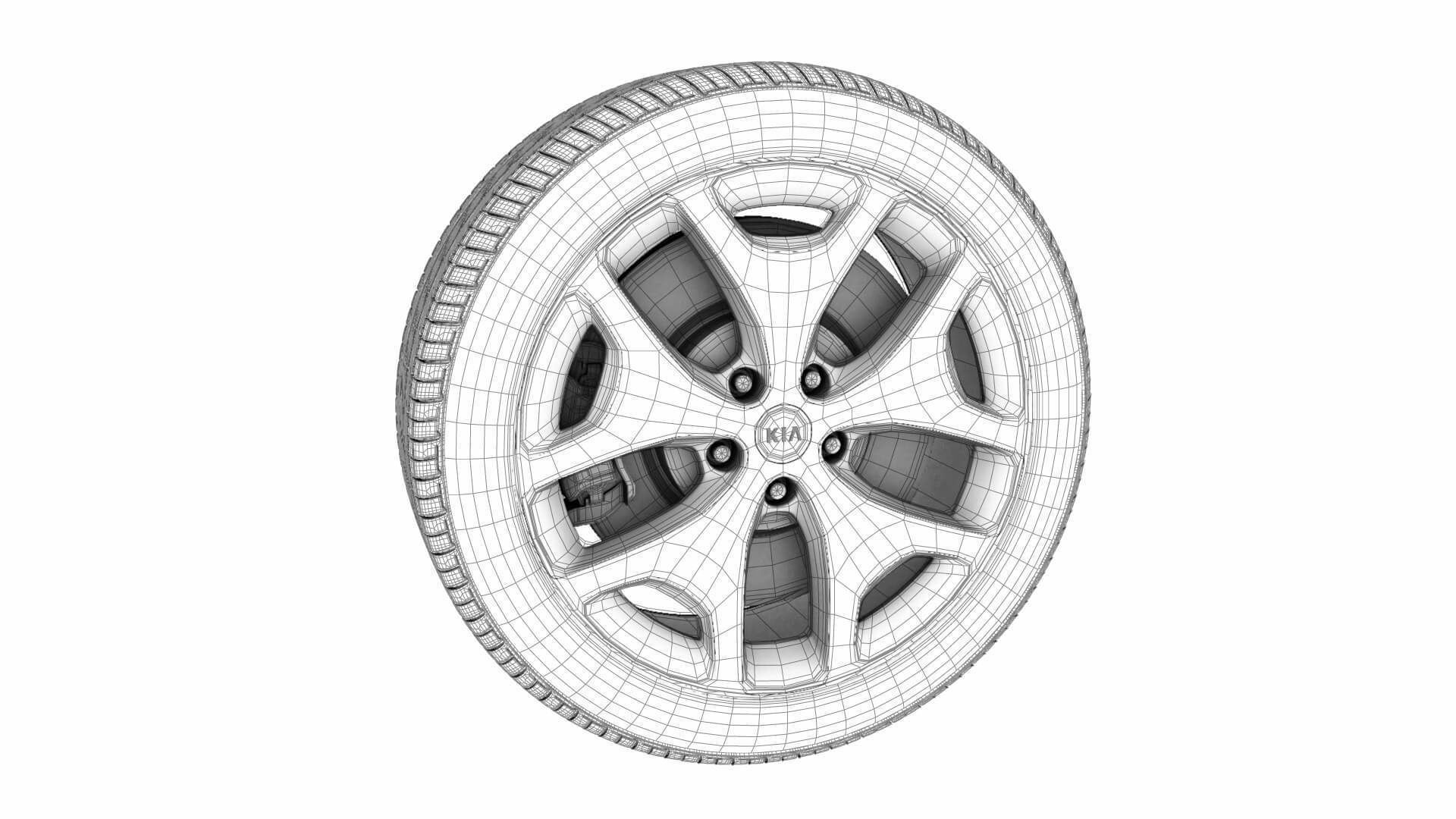 KIA Rim 3D Model Low-poly 3D model_7